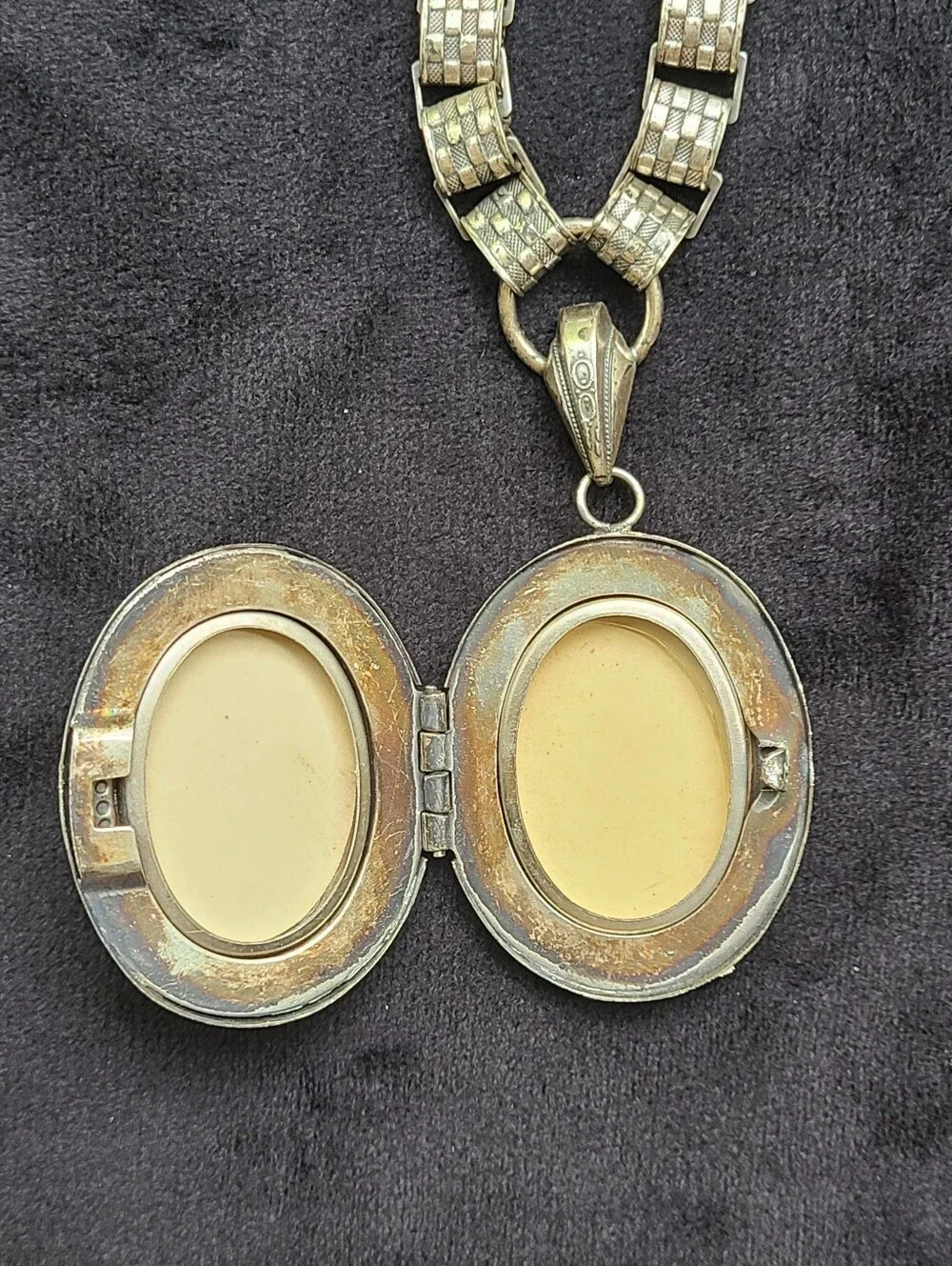 Victorian Book Chain Locket Antique Necklace